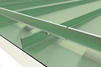 S-5!® ColorGard® Unpunched Bar with Patina Green ColorStrip Installed.