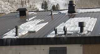 Rooftop elements can be damaged by large snow loads
