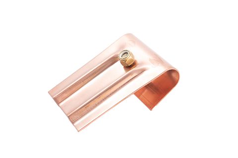 Ice Flag - Pipe-Style Snow Fence Accessory - Copper with Brass Hardware