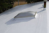 Single-Ply Membrane Roof Snow Retention